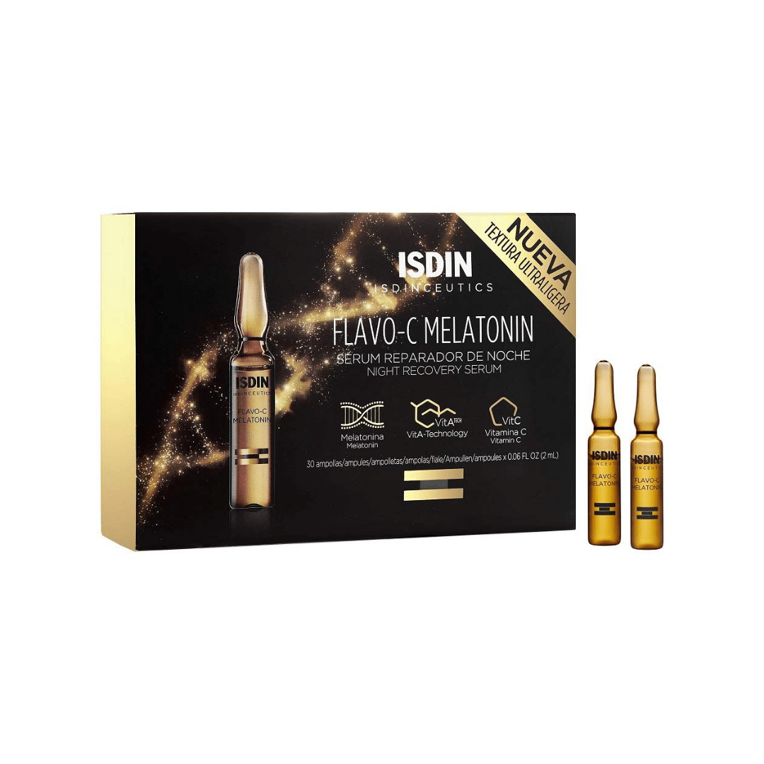 ISDIN melatonin ampoules claim to act as a night skin recovery serum.
