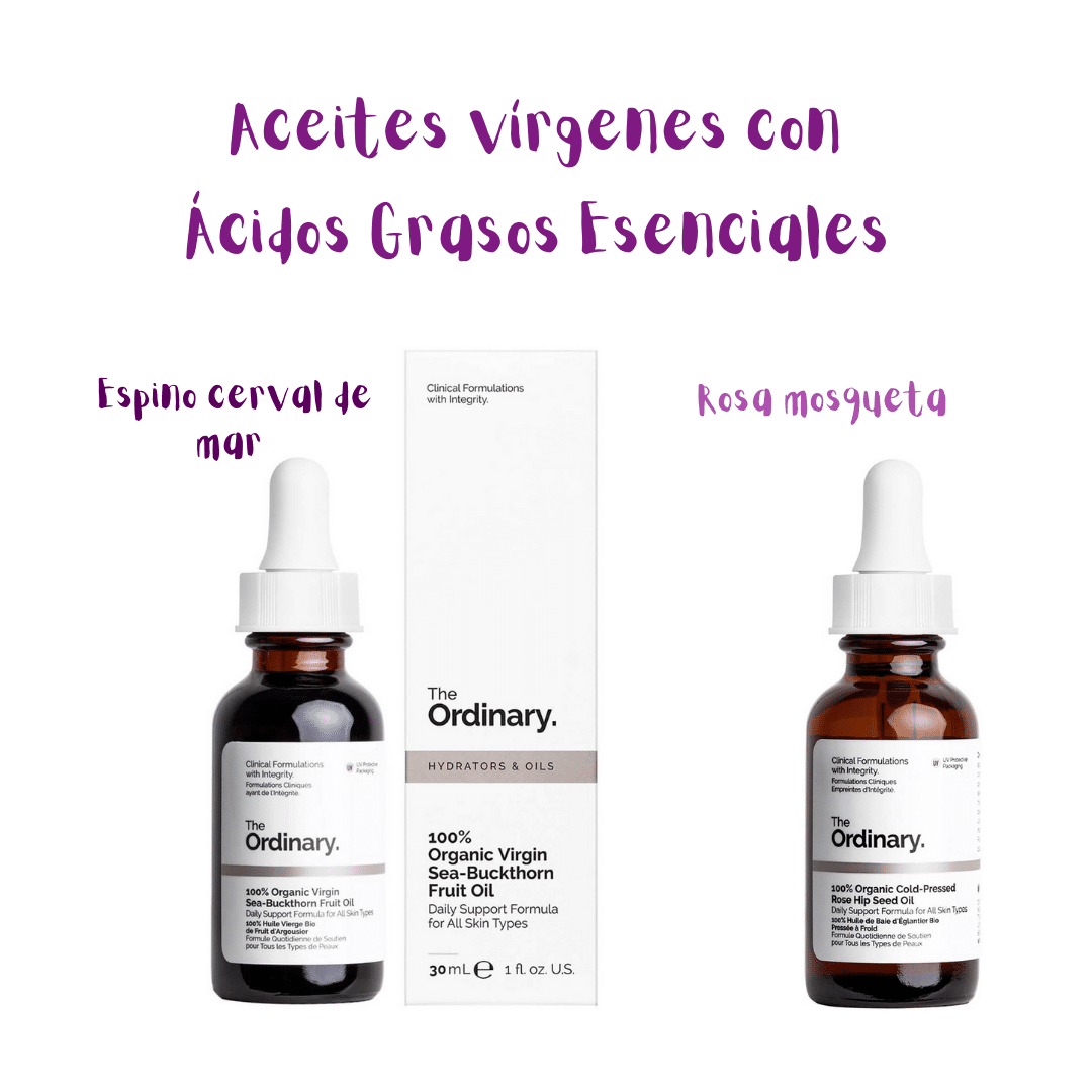 Aceites vírgenes con ácidos grasos esenciales de The Ordinary.