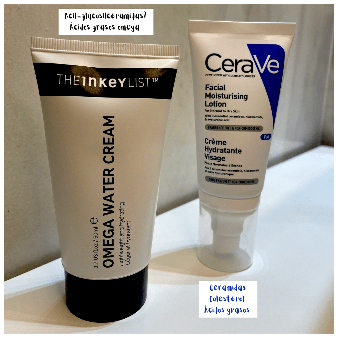 Omega Water Cream versus CeraVe PM (foto).