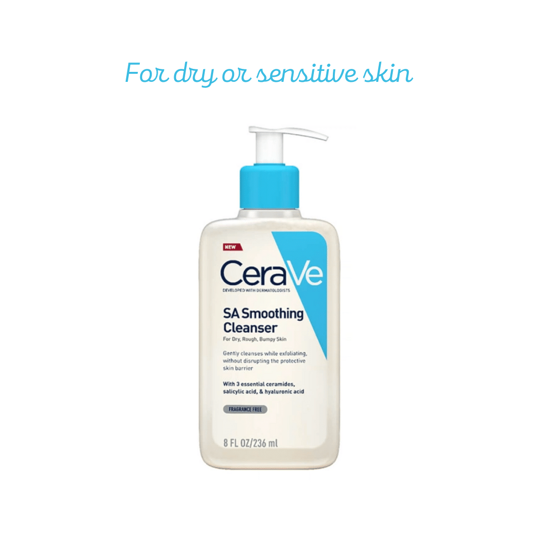 Exfoliating shower gel for dry or sensitive skin.