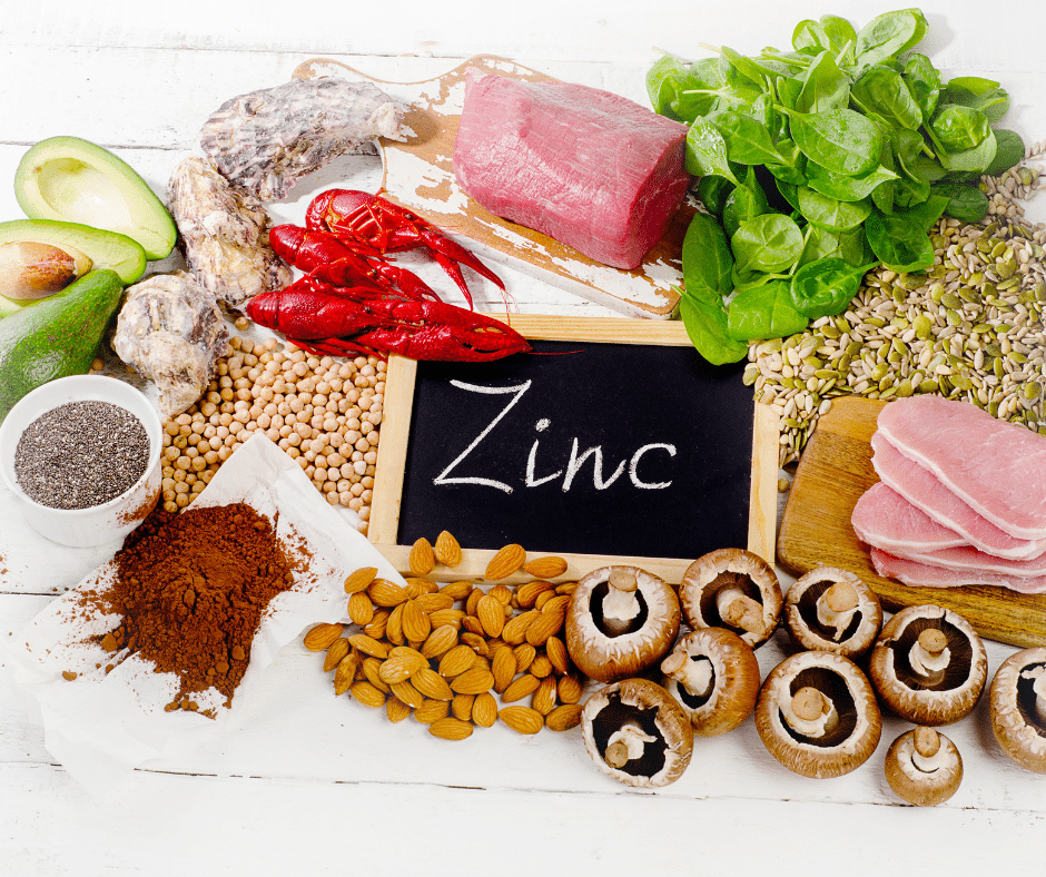 Foto: fuentes nutricionales de zinc.