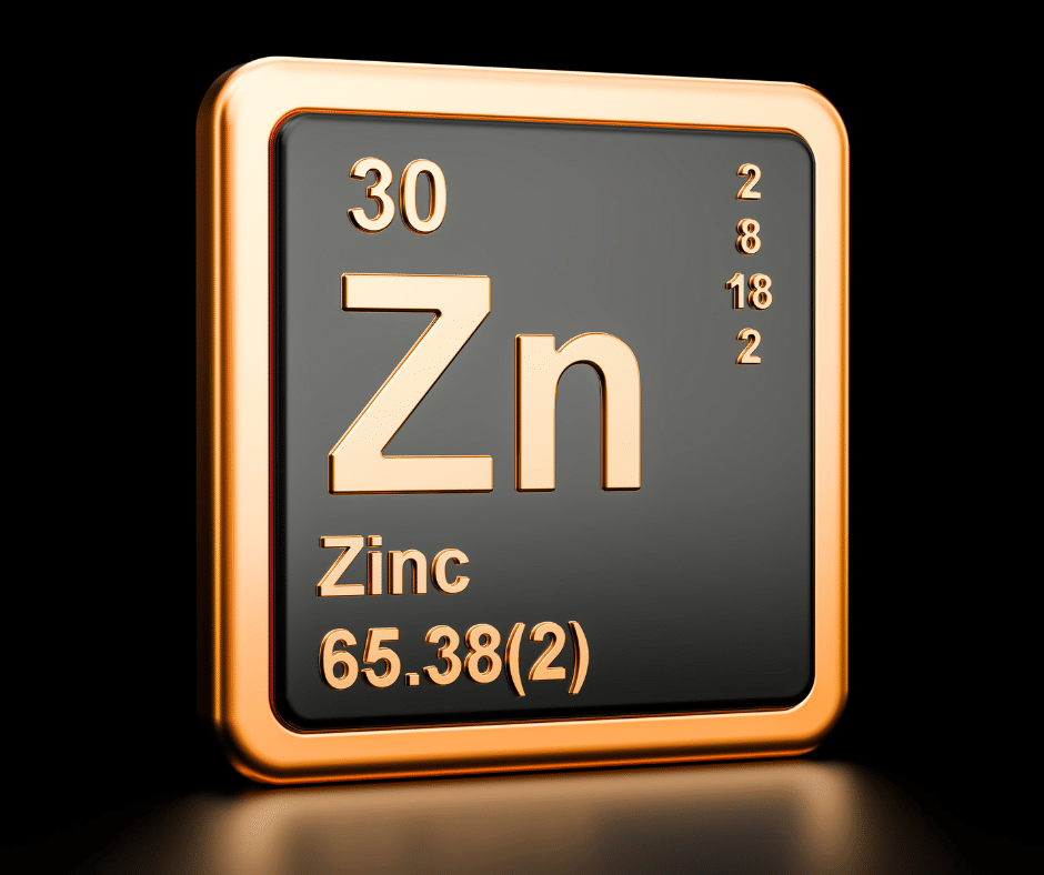 Foto: zinc (elemento de la tabla periódica).