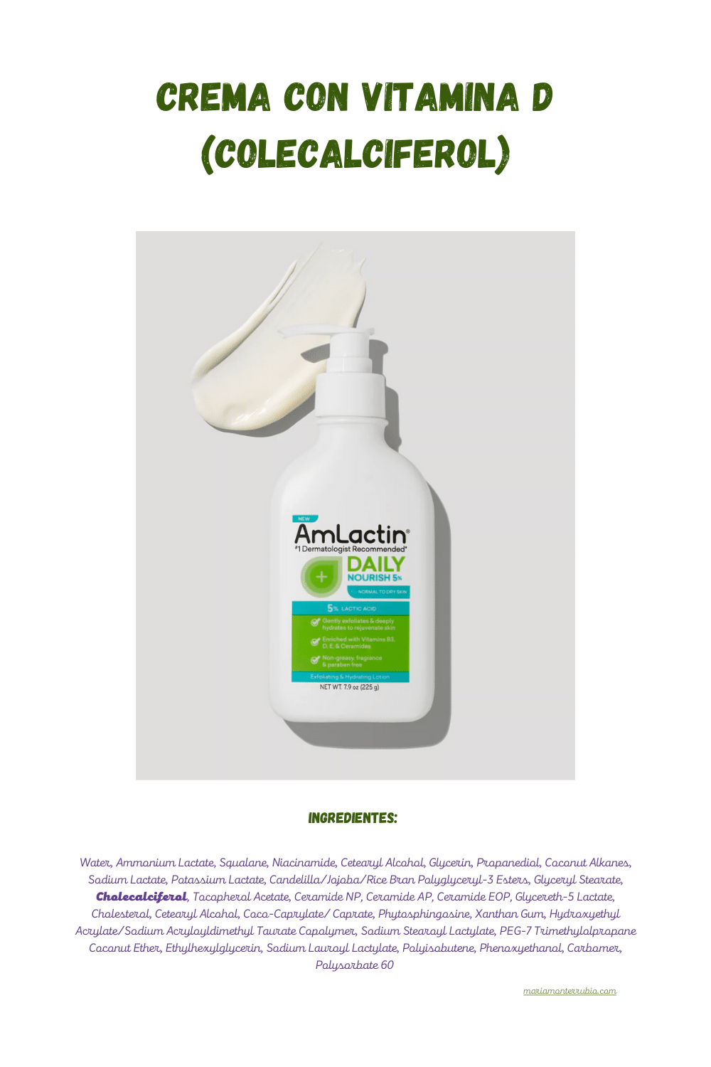 crema con vitamina d (colecalciferol)