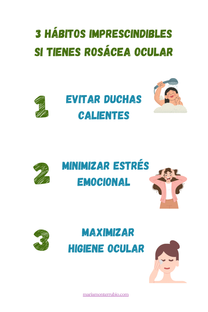 buenos habitos rosacea ocular